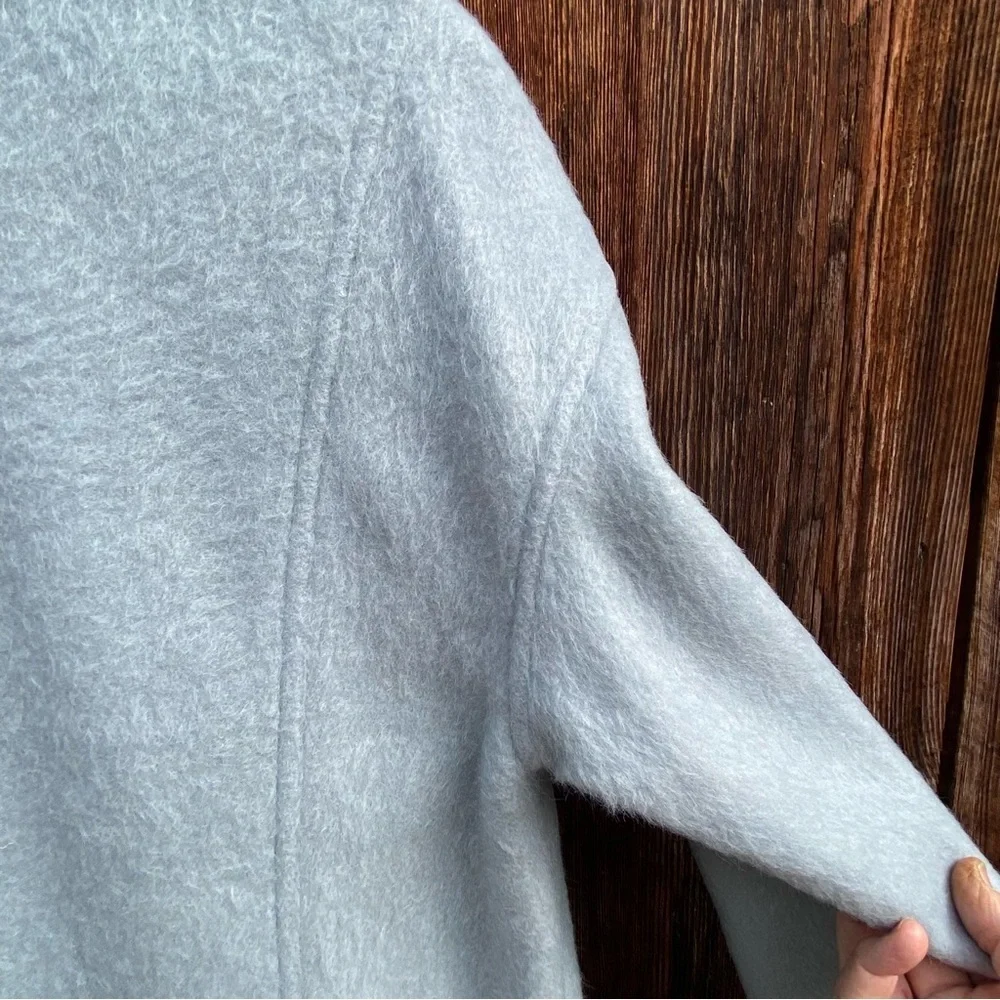 NWT Anthropologie Greylin Sky Blue and Grey Long Wool Coat with pockets size XS - Picture 6 of 12